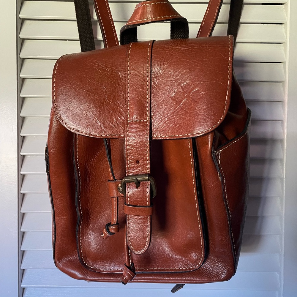 Patricia Nash Brown Leather Backpack